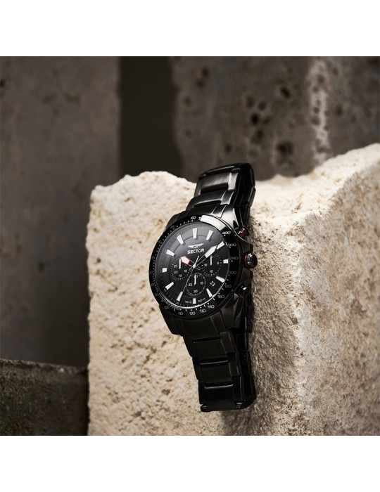 Sector Men's Watch - 450 - Chronograph - 43mm - Black - R3273776006