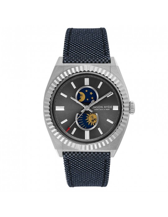 Orologio Jason Hyde - Lunatico - PET - Blu - 40mm-Grigio Scuro-JH41001