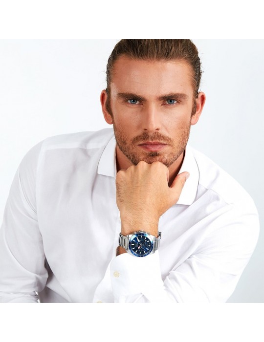 Orologio Sector - 450 - Cronografo - Silver - 43mm - Blu - R3273776009