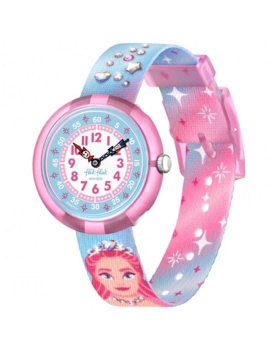 Flik Flak Watch - Sparkle Kingdom - Pink - 32mm-Princess-FBNP214