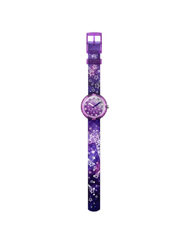 Orologio Flik Flak - Giraxius - Solo Tempo -Viola-32mm-Giraffa-FPNP080