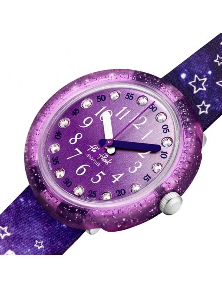 Orologio Flik Flak - Giraxius - Solo Tempo -Viola-32mm-Giraffa-FPNP080