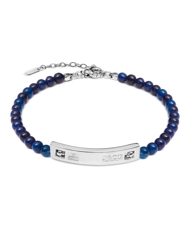 BRACCIALE UOMO IN ARGENTO E AGATA BLU JACK&CO - 0