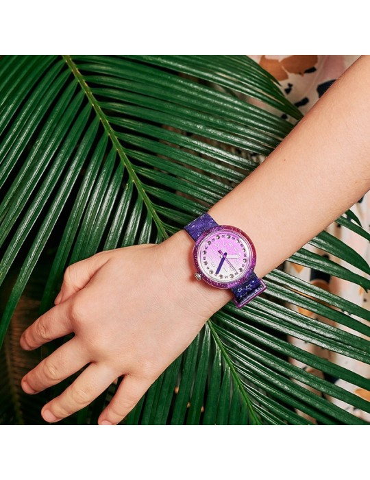 Orologio Flik Flak - Giraxius - Solo Tempo -Viola-32mm-Giraffa-FPNP080