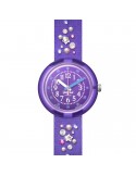 Orologio Flik Flak - Stargazing - Viola -32mm-Stelle-Cristalli-FPNP139
