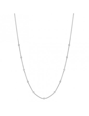 Buonocore - Easy Necklace in 18k White Gold with Natural Diamonds 0.25 ct - 0