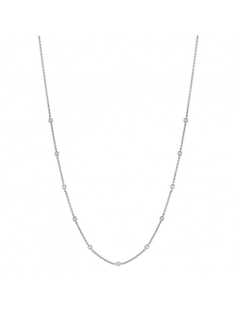 Collana Buonocore - Easy - Oro Bianco 18 carati - Diamanti 0,25 ct - 1091C01DW