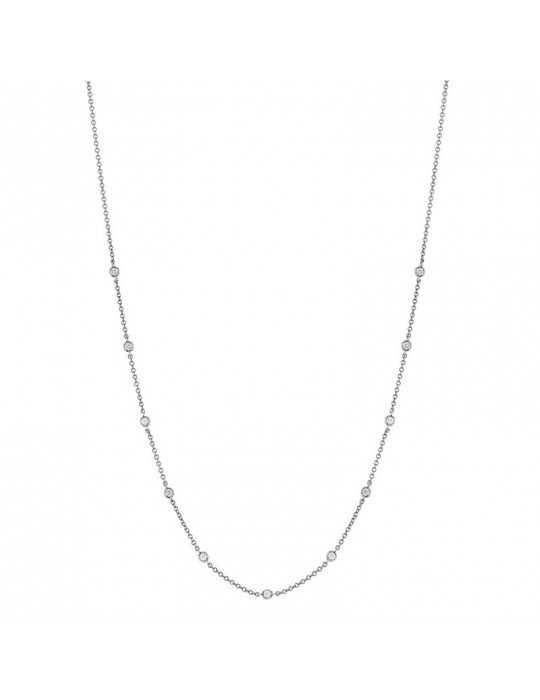 Collana Buonocore - Easy - Oro Bianco 18 carati - Diamanti 0,25 ct - 1091C01DW