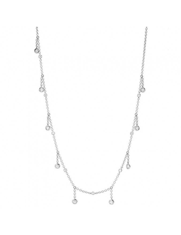 Collana Buonocore - Easy - Oro Bianco 18 carati Chanel - Diamanti 0,50 ct - 121C01DW