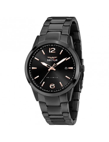 Orologio Sector - 660 - Tempo e Data - Nero-41mm-Rose Gold-R3253517027
