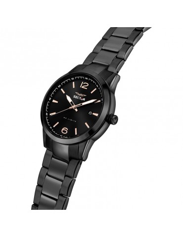 Orologio Sector - 660 - Tempo e Data - Nero-41mm-Rose Gold-R3253517027 2
