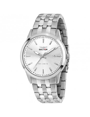 Orologio Sector - 660 - Tempo e Data - Silver -41mm-Bianco-R3253517030
