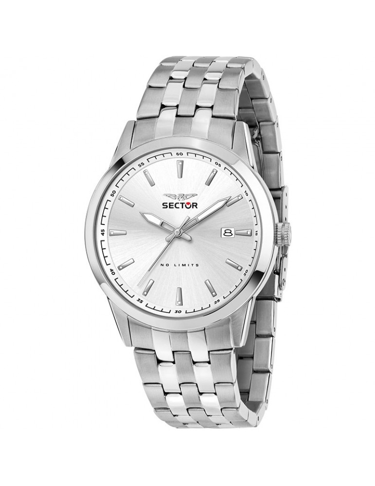 Sector Watch 660 Time and Date Silver -41mm-White-R3253517030
