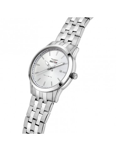 Orologio Sector - 660 - Tempo e Data - Silver -41mm-Bianco-R3253517030 2
