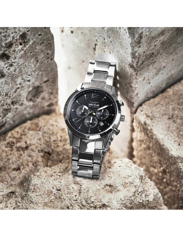 Sector Watch - 660 - Chronograph - Silver - 42mm - Black -R3273617002