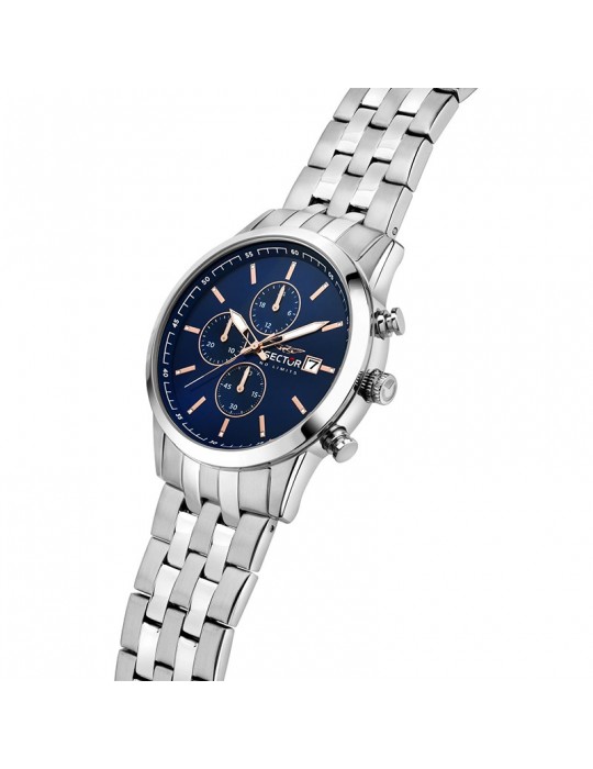 Orologio Sector - 660 - Silver - 42mm - Blu - Rose Gold - R3273617005