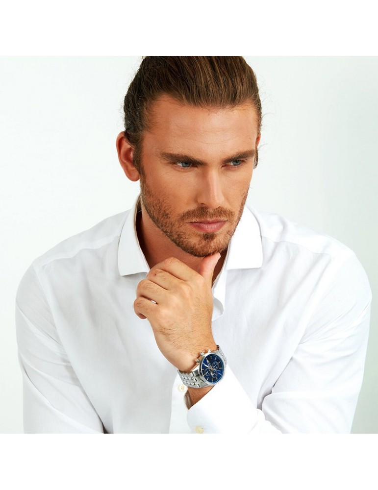 Sector Watch - 660 - Silver - 42mm - Blue - Rose Gold - R3273617005
