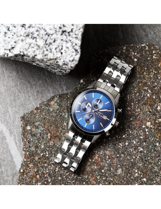 Sector Watch - 660 - Silver - 42mm - Blue - Rose Gold - R3273617005