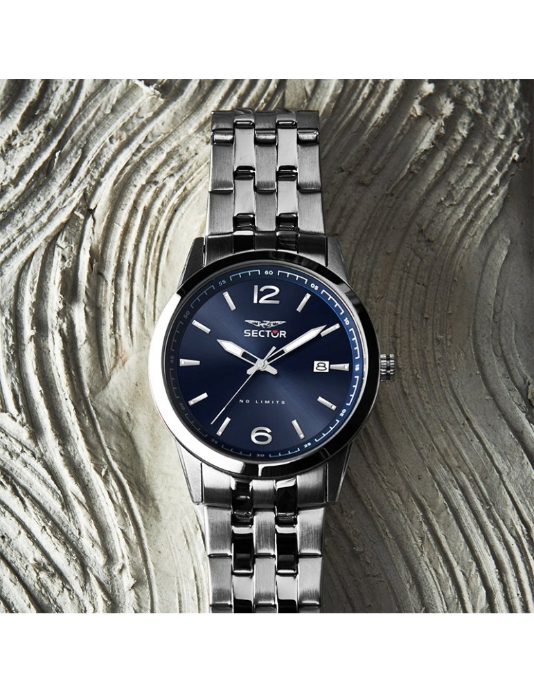 Orologio Sector da Uomo - 660 -  Silver - 41mm - Blu - R3253517028
