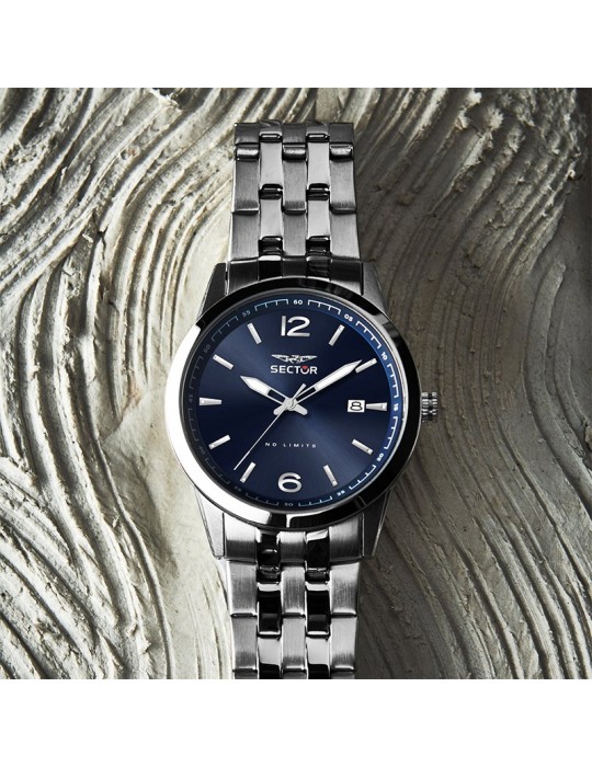 Orologio Sector da Uomo - 660 -  Silver - 41mm - Blu - R3253517028