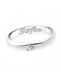 Polello Man's Wedding Ring in White Gold with Diamonds - 0