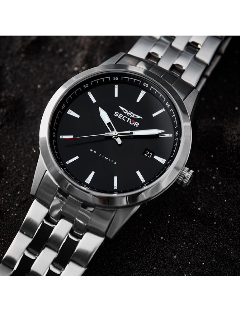 Orologio Sector da Uomo - 660 - Silver - 41mm - Nero - R3253517029