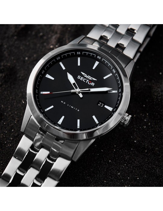 Orologio Sector da Uomo - 660 - Silver - 41mm - Nero - R3253517029