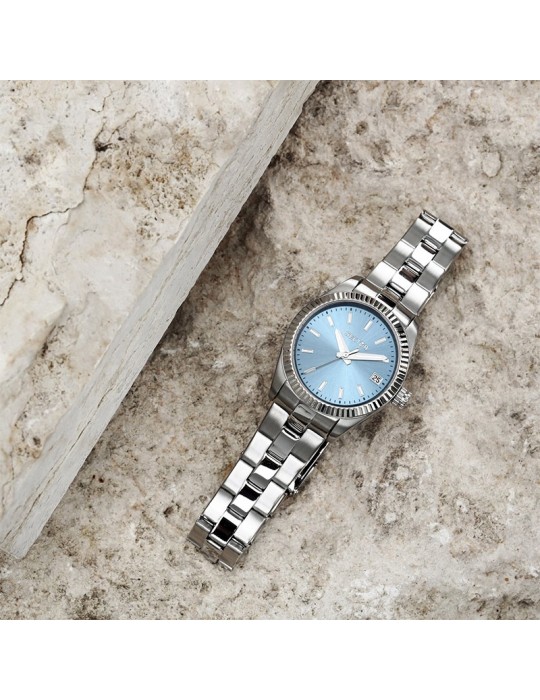 Orologio Sector - 240 - Tempo e Data - Silver-32mm-Azzurro-R3253240511