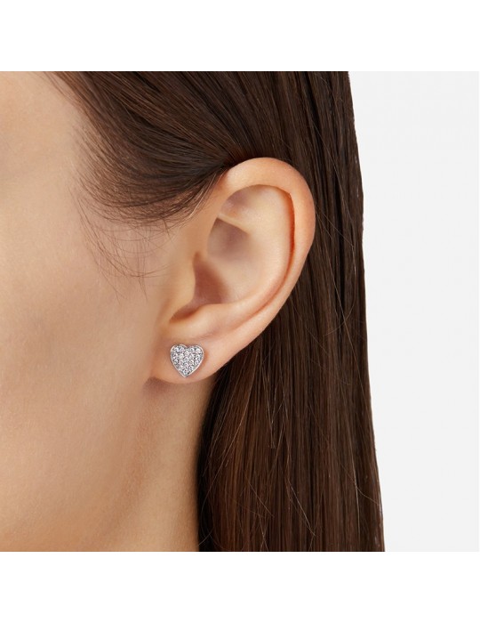 Orecchini Chiara Ferragni-a Lobo-Argento-Cuore-Cubic Zirconia-J19AXD05