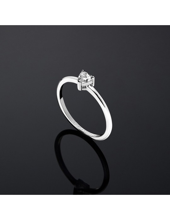 Chiara Ferragni Ring - Solitaire-Silver-Crystal-Heart-J19AXD11014