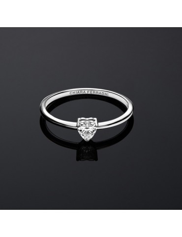 Chiara Ferragni Ring - Solitaire-Silver-Crystal-Heart-J19AXD11014 2