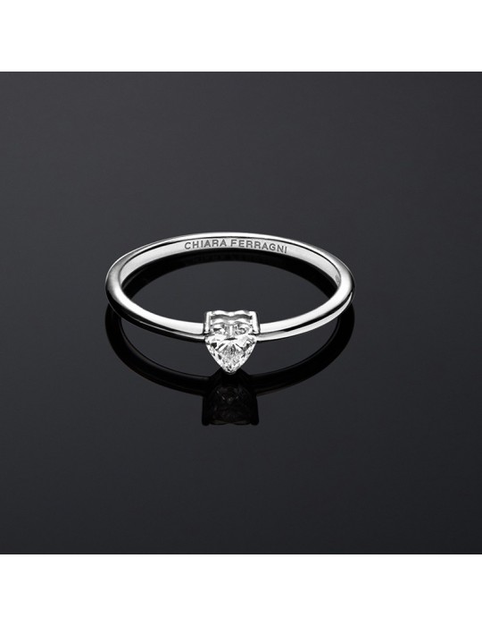 Chiara Ferragni Ring - Solitaire-Silver-Crystal-Heart-J19AXD11014