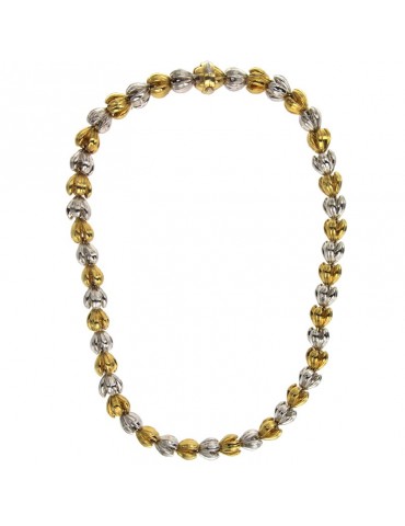Chimento Necklace - Flower Buds in 18k White Gold and Yellow Gold 45cm - 0