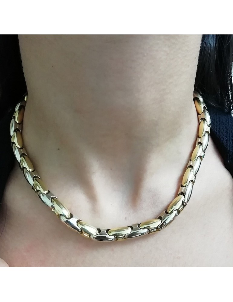 Collana Chimento - Bamboo - Oro Bianco - Oro Giallo 18 carati 45 cm - 1G00331ZB2450
