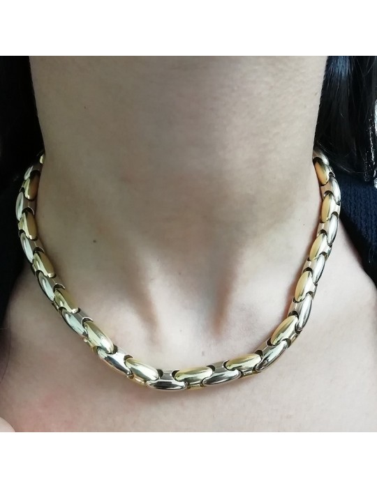 Collana Chimento - Bamboo - Oro Bianco - Oro Giallo 18 carati 45 cm - 1G00331ZB2450