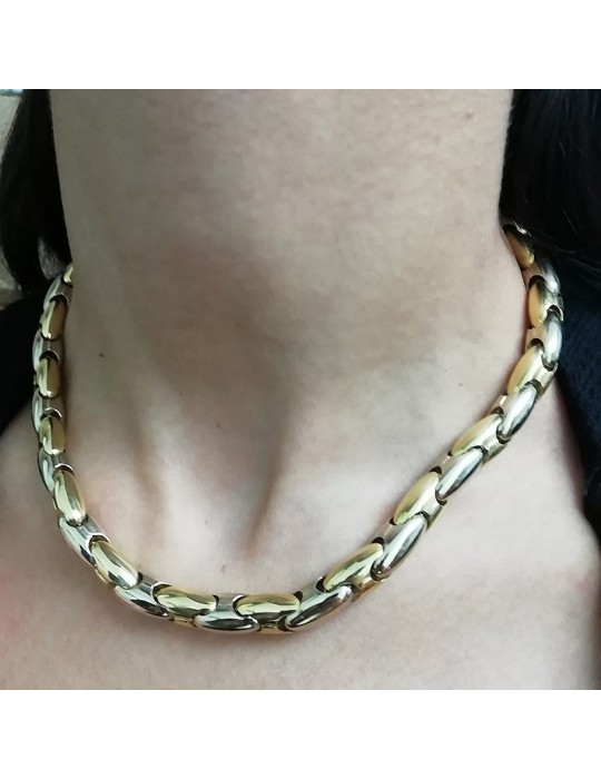 Collana Chimento - Bamboo - Oro Bianco - Oro Giallo 18 carati 45 cm - 1G00331ZB2450