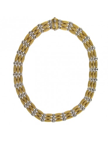 Collana Chimento - Double - Oro Giallo - Oro Bianco - Diamante - 1G00671ZBB410