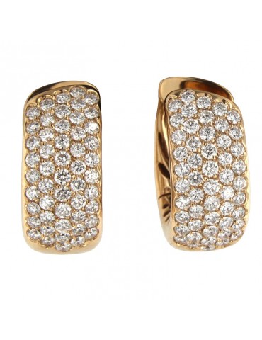 Crivelli Earrings - Circle in 18k Rose Gold with Natural Diamonds 1.87 ct - 0 2