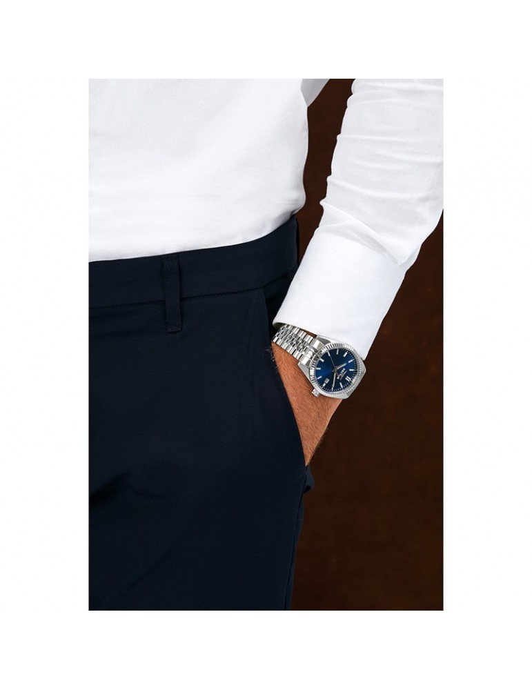 Orologio Sector da Uomo - 240-Tempo e Data-Silver-41mm-Blu-R3253240013