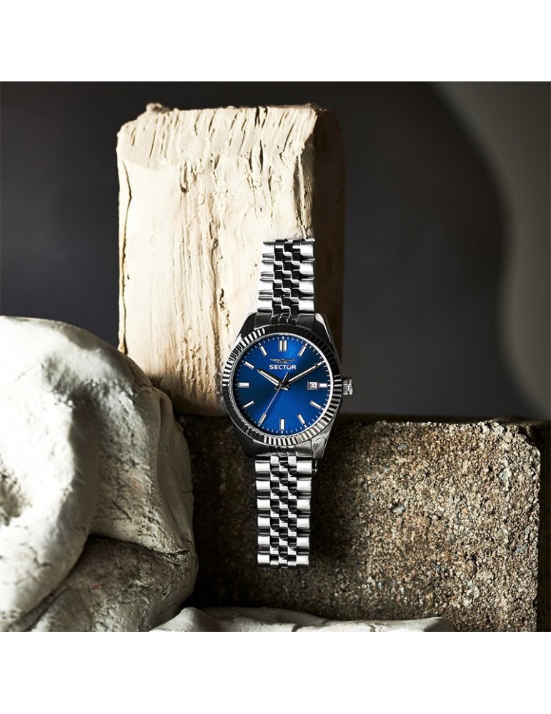 Sector Men's Watch - 240-Time and Date-Silver-41mm-Blue-R3253240013