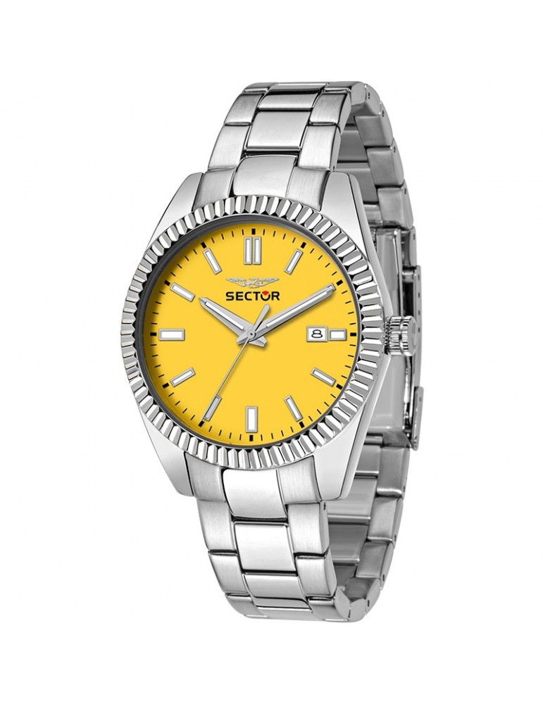 Sector Men's Watch - 240 - Silver - 41mm - Yellow - R3253240050