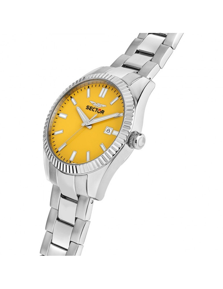 Sector Men's Watch - 240 - Silver - 41mm - Yellow - R3253240050