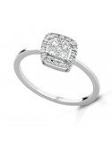 Lelune Diamonds Ring - in 18k White Gold with Natural Diamonds 0.26 carats - 0
