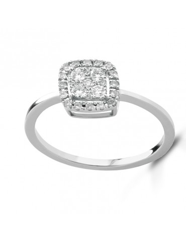 Lelune Diamonds Ring - in 18k White Gold with Natural Diamonds 0.26 carats - 0 2