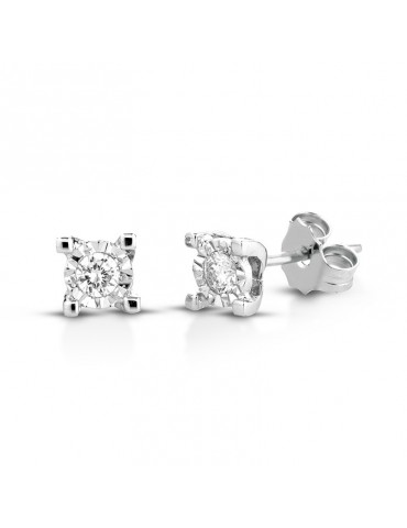 Orecchini Lelune Diamonds - Punto Luce - Oro - Diamanti 0,10 carati - LDEA0X010