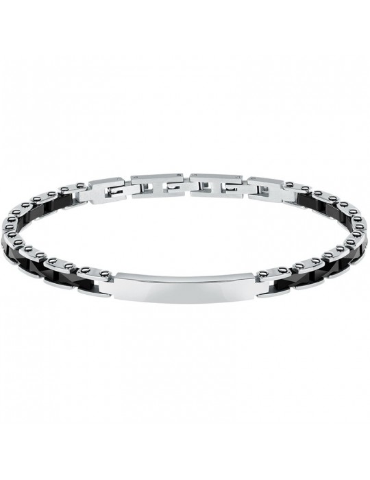 Bracciale Sector - Ceramic - Acciaio 316L -Targhe-Elementi Neri-SAFR35