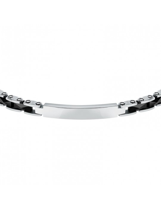 Bracciale Sector - Ceramic - Acciaio 316L -Targhe-Elementi Neri-SAFR35