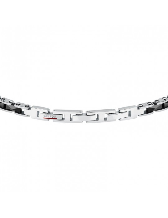 Bracciale Sector - Ceramic - Acciaio 316L -Targhe-Elementi Neri-SAFR35
