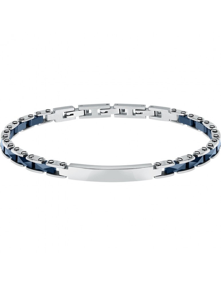 Bracciale Sector - Ceramic - Acciaio 316L -Targhe-Elementi Blu -SAFR37