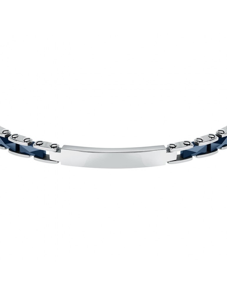 Sector Bracelet - Ceramic - 316L Steel - Blue Plates - Elements-SAFR37